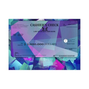 Comprobación de manifestación para la abundancia financiera en estilo de tarjeta de vacaciones. Herramientas espirituales para la carrera, el dinero, la salud y el amor Rituales Espiritualidad