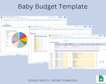 Pregnancy Budget Spreadsheet – Baby Expense Tracker (Google Sheets, Digital Download)