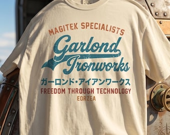 FFXIV Garlond Ironworks T-Shirt | Final Fantasy Vintage Gaming Tee Comfort Colors