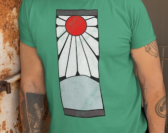 Rising Sun Hanafuda T-Shirt | Demon Slayer Tanjiro Anime Fan Art Merch