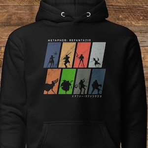 Metaphor ReFantazio All Playable Characters Hoodie | Atlus JRPG Fan Art Gaming Merch