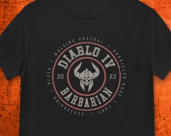 Barbarian T-Shirt | Diablo Gaming Fan Art Unisex Gamer Gift