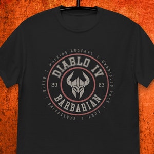 Barbarian T-Shirt | Diablo Gaming Fan Art Unisex Gamer Gift