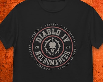 Camiseta Nigromante / Diablo Gaming Fan Art Unisex Gamer Gift