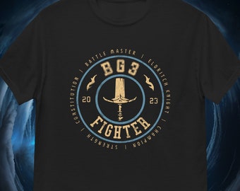 Baldur's Gate 3 Fighter Camiseta / Videojuego Fan Art Unisex Merch