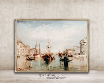 European Vintage Coastal Watercolor | Coastal Decor | Vintage Ships Art Print | Printable Wall Art | Boat Print | PRINTABLE #17