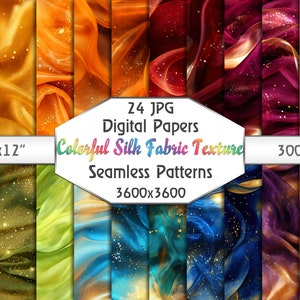 Bunte Seidengewebe Texturen - Organza digitale Hintergründe, Regenbogen Satin Textile Nahtlose Muster für den kommerziellen Gebrauch