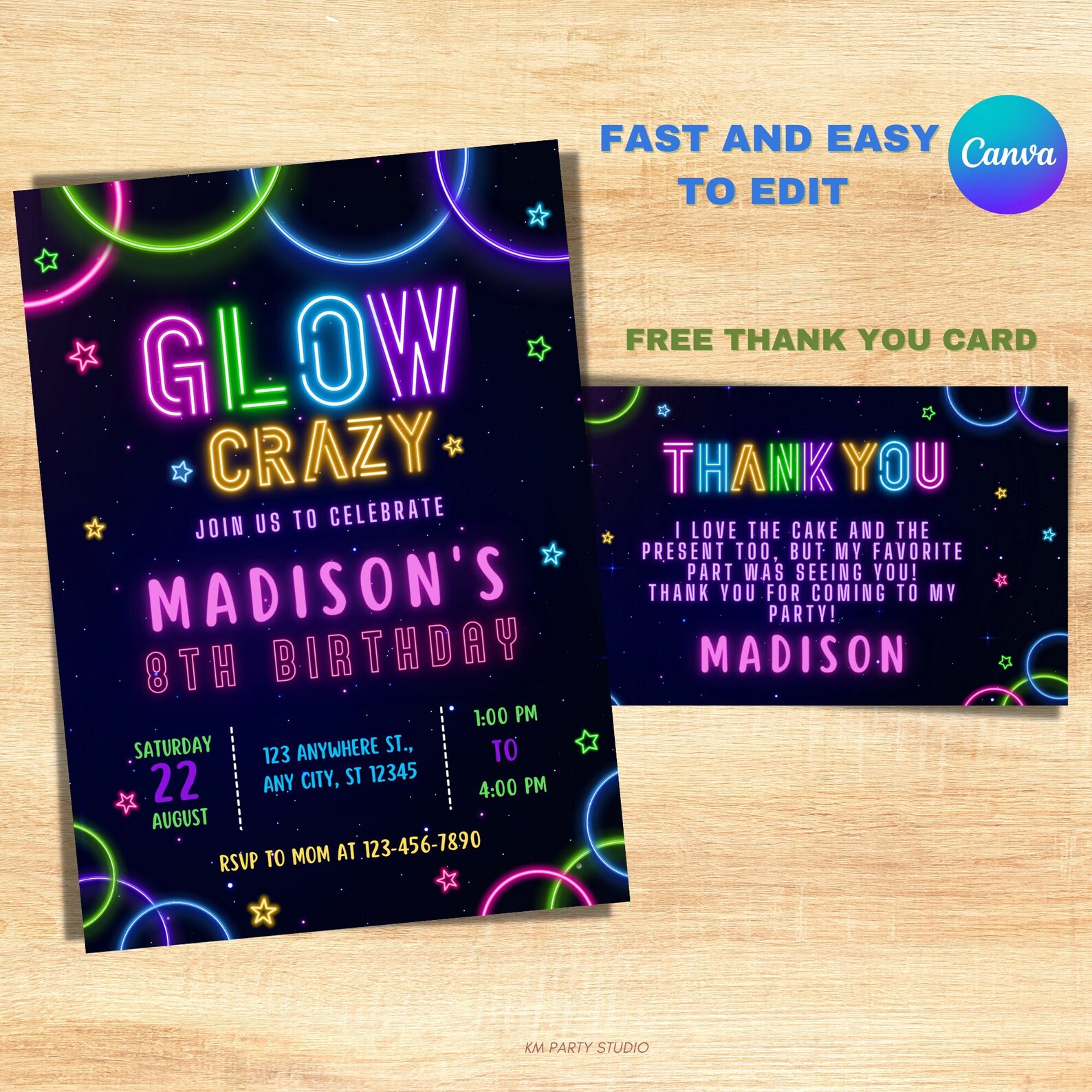 thumbnail image 2 of Neon Glow Disco Dance Birthday Party Paper Dinner Napkins 2 of 11