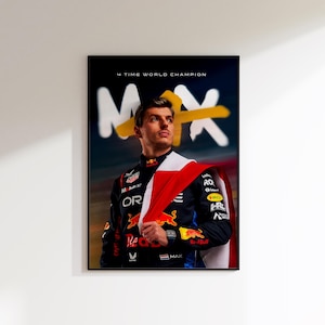 Impresión de Max Verstappen, póster de Max Verstappen, imprimible de Max Verstappen, impresión de Fórmula 1, campeón de Fórmula 1, arte de Fórmula 1 DESCARGA INSTANTÁNEA