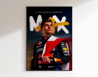 Max Verstappen Print, Max Verstappen Poster, Max Verstappen Printable, Formula 1 Print, Formula 1 Champion, Formula One Art INSTANT DOWNLOAD