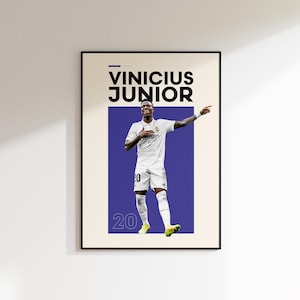 Vinicius Poster Instant Download Vinicius Junior Wall art Decor Vini Jr Real Madrid Poster Birthday Gift Real Madrid Fan Gift Printable