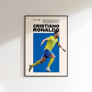 Cristiano Ronaldo Poster, Al-Nassr Poster Minimalist, Cristiano Ronaldo Print Art, Office Wall Art, Bedroom art, Gift Poster, Al-Nassr Gift