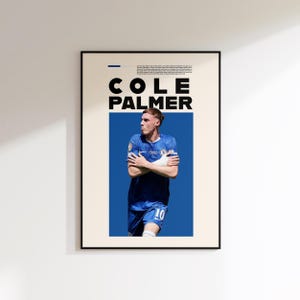 Cole Palmer Poster, Cole Palmer Poster Minimalist, Cola Palmer Print Art, Office Wall Art, Bedroom art, Gift Poster, Chelsea Gift