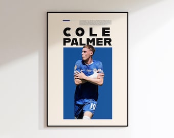Cole Palmer Poster, Cole Palmer Poster Minimalist, Cola Palmer Print Art, Office Wall Art, Bedroom art, Gift Poster, Chelsea Gift