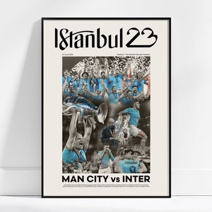 Manchester City Poster, Football Print