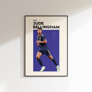 Jude Bellingham Poster, England Poster Minimalist, Jude Bellingham Print Art, Office Wall Art, Bedroom art, Gift Poster, English footballer