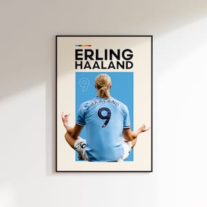 Impressão de Erling Haaland, pôster de Erling Haaland, arte de parede de futebol, Erling Haaland para impressão, impressão de futebol, DOWNLOAD INSTANTÂNEO