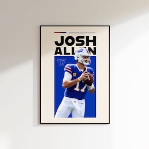 Stampa di Josh Allen, Poster di Josh Allen, Stampa di Josh Allen, Stampa del Super Bowl, Buffalo Bills DOWNLOAD IMMEDIATO