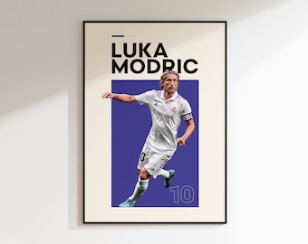 Luka Modric Poster, Croatian Poster Minimalist, Luka Modric Print Art, Office Wall Art, Bedroom art, Gift Poster, Croatian footballer