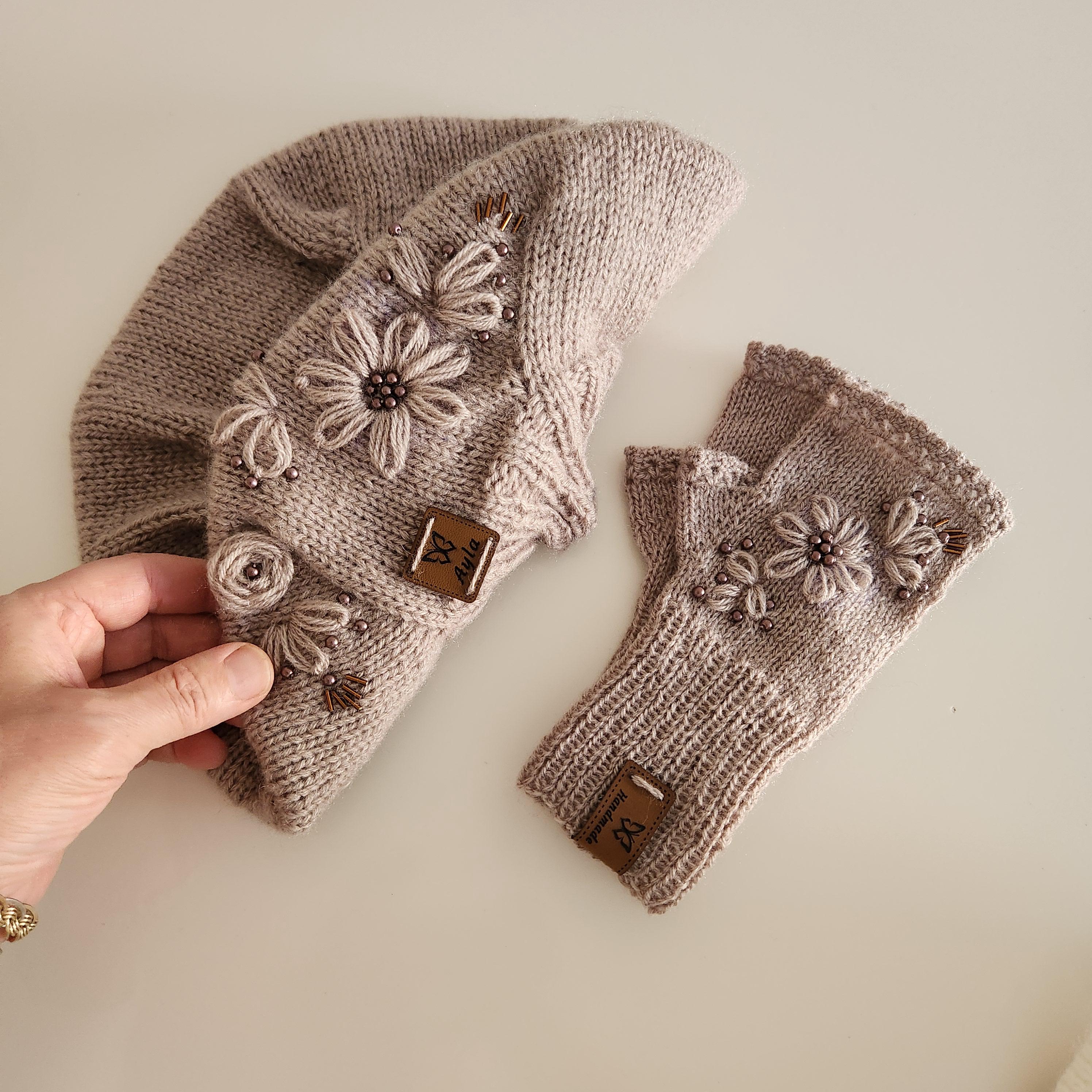 Bundle of 5 Angora Blend Beanie Cream Angora Beanies – Melina main image 2