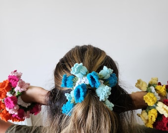 Crochet Flower Hair Clip Set: Colorful Handmade Hair AccessoriesAffordable Christmas Gifts