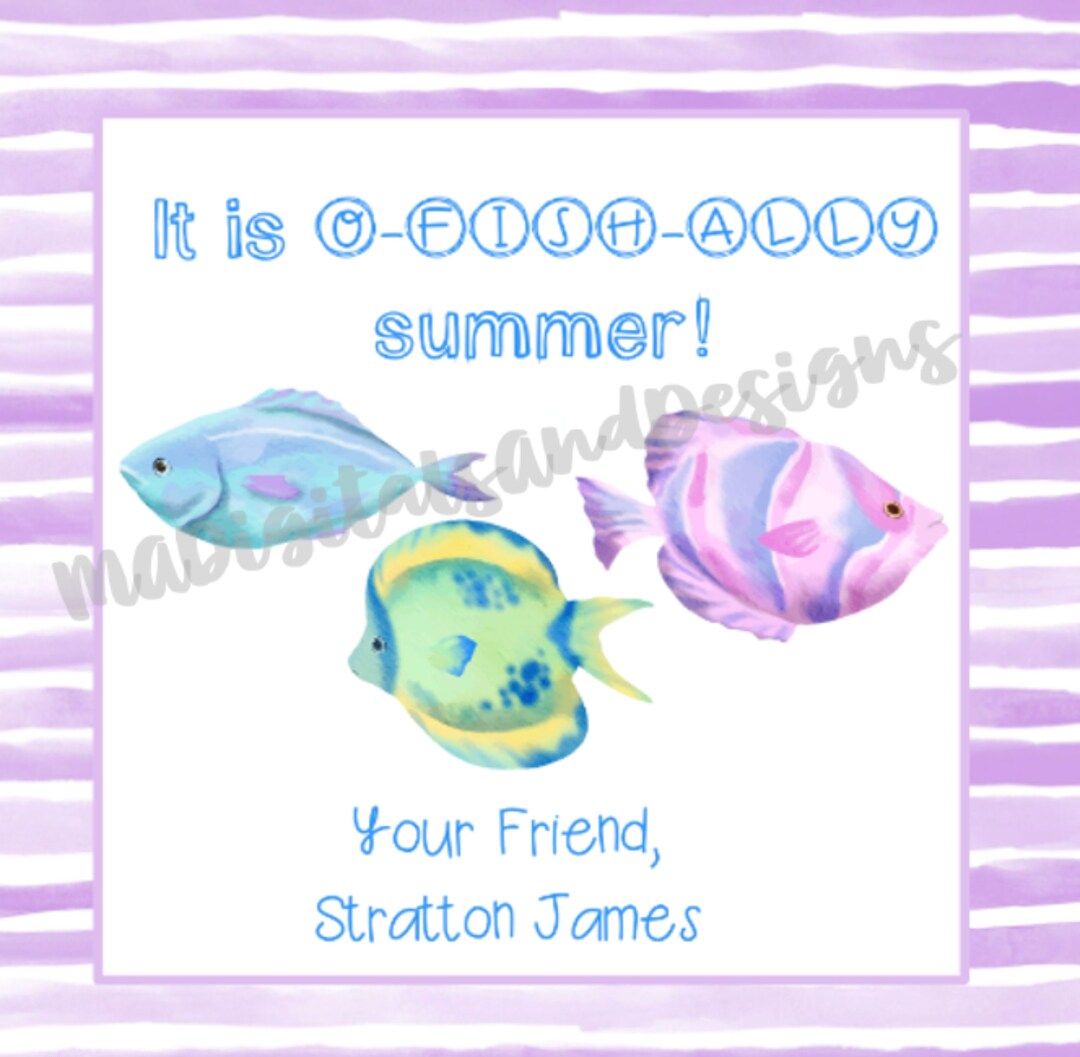 O-FISH-ALLY Summer Gift Tags - Etsy