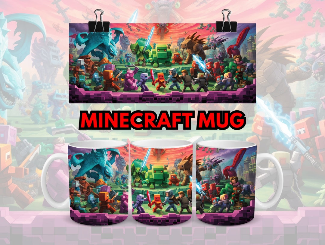 Minecraft Mug 11oz Video Game Mugs Birthday Gifts for Him Etsy