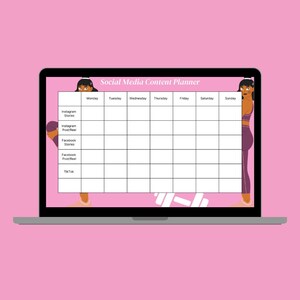 Social Media Content Weekly Planner I Business Marketing Plan I Marketing Strategy I Social Media Marketing I Printable Marketing Plan