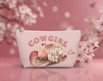 Neceser floral estilo vaquera: neceser de maquillaje estilo western, regalo de agradecimiento para el Día de la Madre.