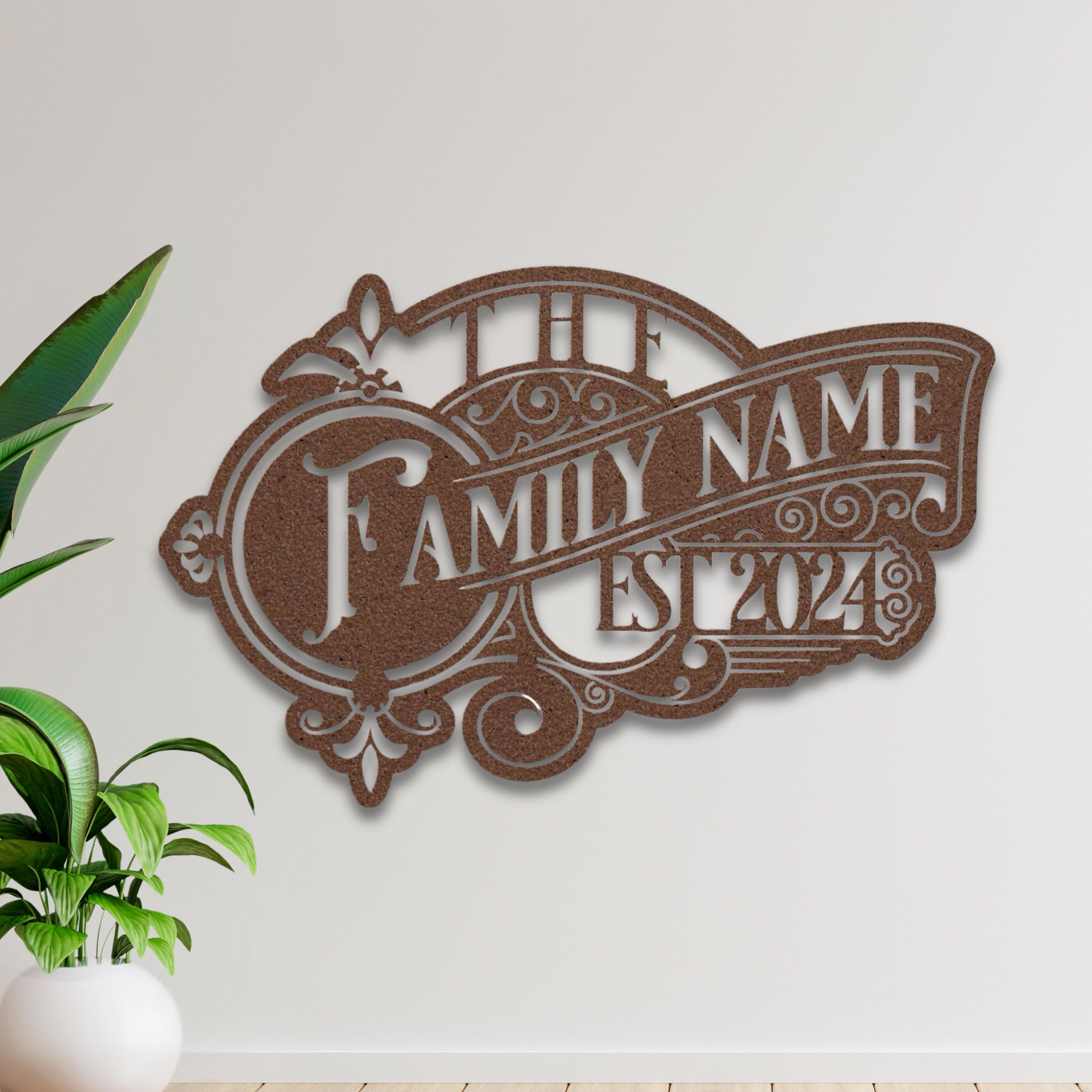 Custom Metal Family Name Sign: Personalized Home Decor Plaque - Etsy