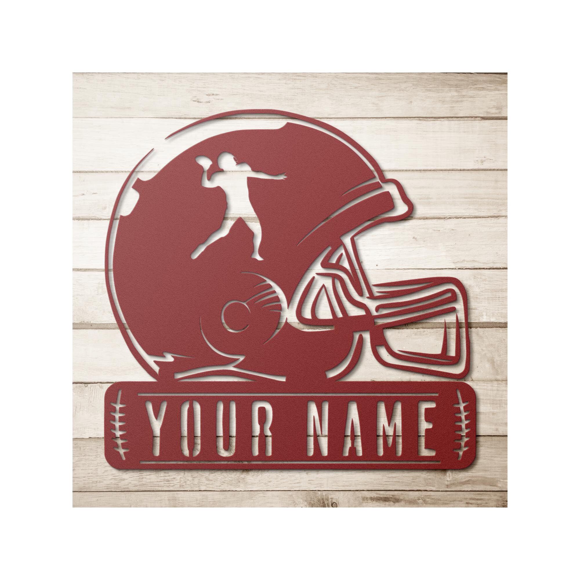 custom football helmet room decor VWAQ Personalized Name Wall Decal - Sports Peel and Stick and your choice of team colors Looking for a great idea
