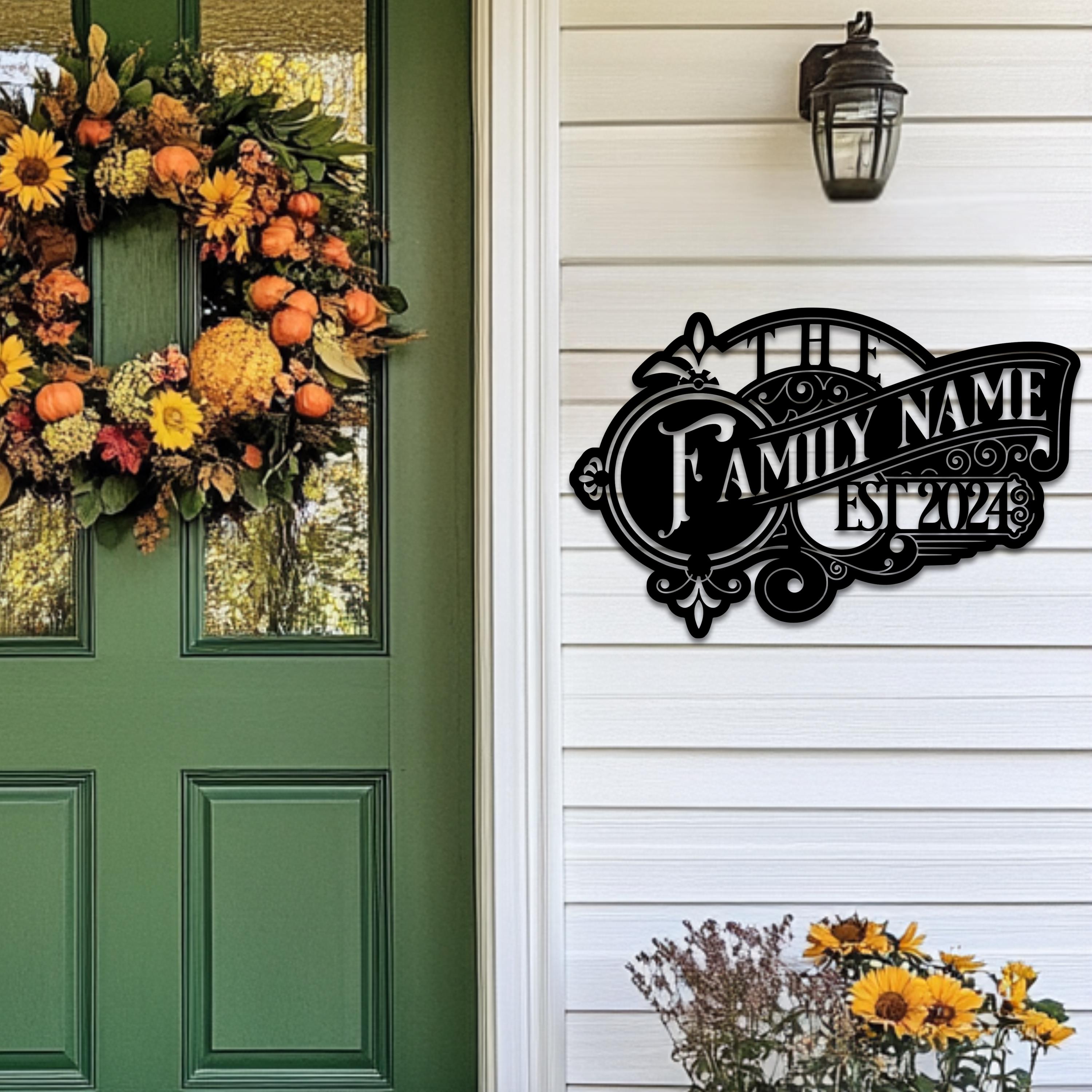 Custom Metal Family Name Sign: Personalized Home Decor Plaque - Etsy