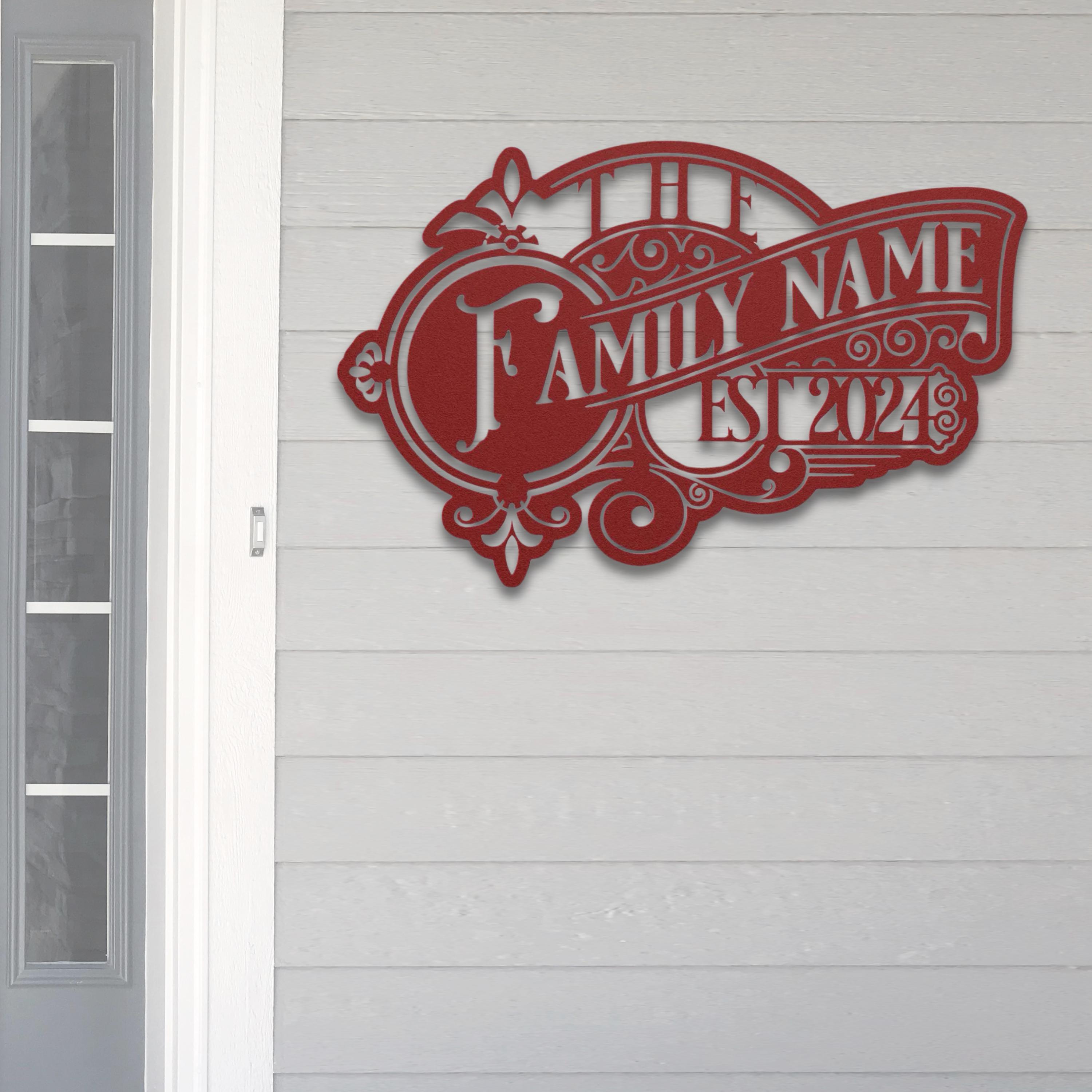 Custom Metal Family Name Sign: Personalized Home Decor Plaque - Etsy