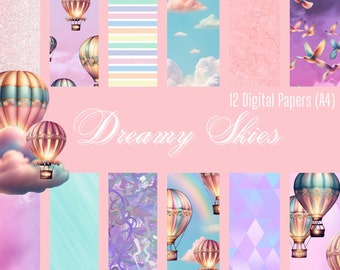 Dreamy Skies 12pc A4 Digital Paper Kit