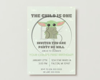 The Child is One First Birthday Invite