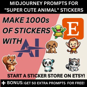 Midjourney AI, animal sticker prompts - Discover your creative side with these high-quality prompts and let your imagination run wild!