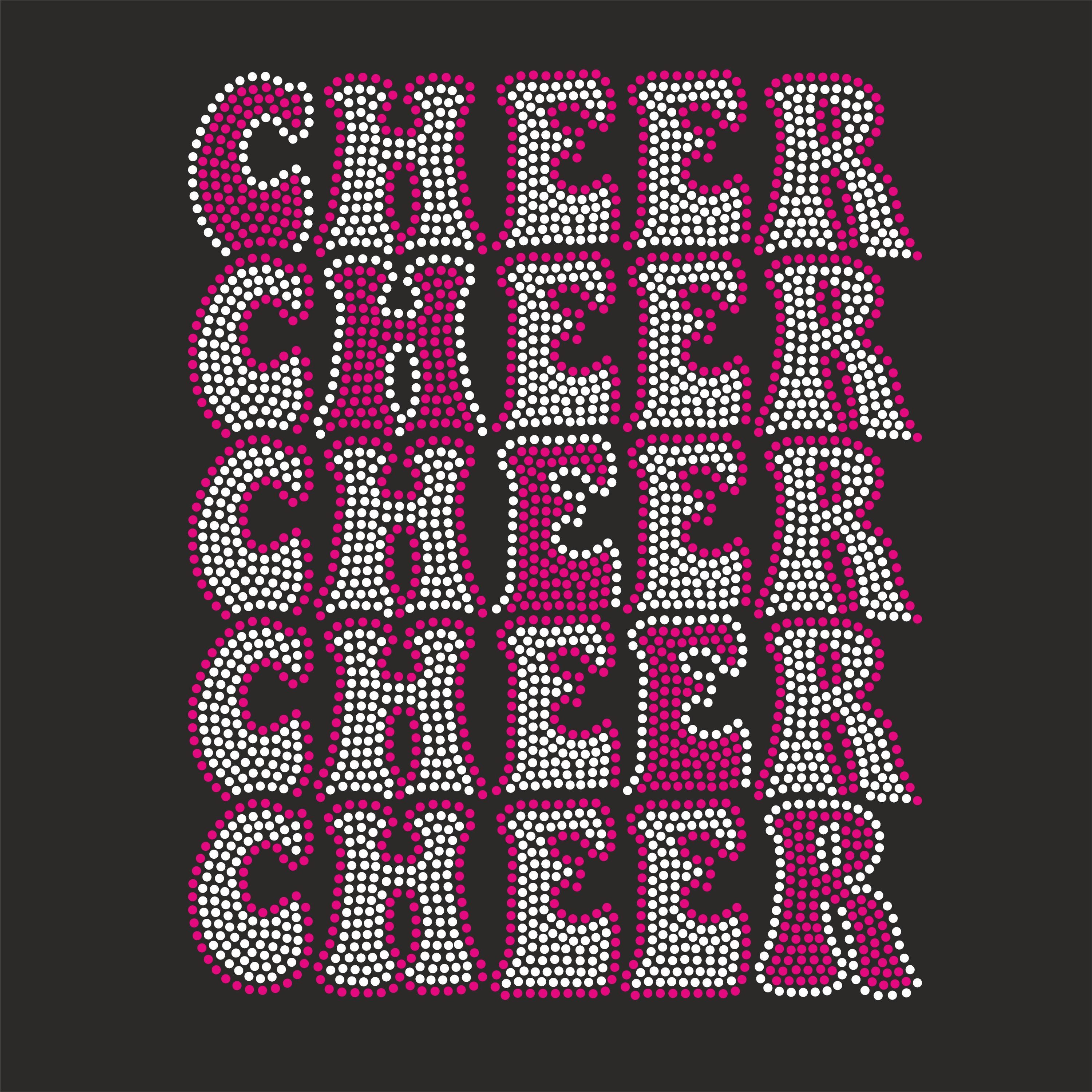 CHEER Rhinestone Template SVG Ss6,cheer Iron on Transfer Cheerleader ...