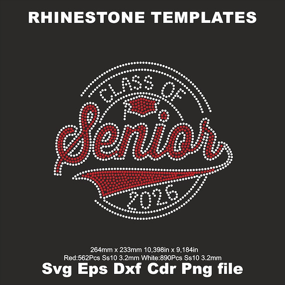 Rhinestone Senior 2026 ss10 SVG Template,Class of 2026 Senior Shirt bling Rhinestone, iron on transfer Senior Bling Svg File for Cricut