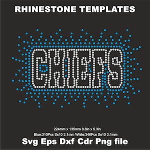 Chiefs Rhinestone template,cheerleader fan,leotard,gradient fill ss10 Cheer Fotball Baseball Rhinestone template,Cricut templates Svg