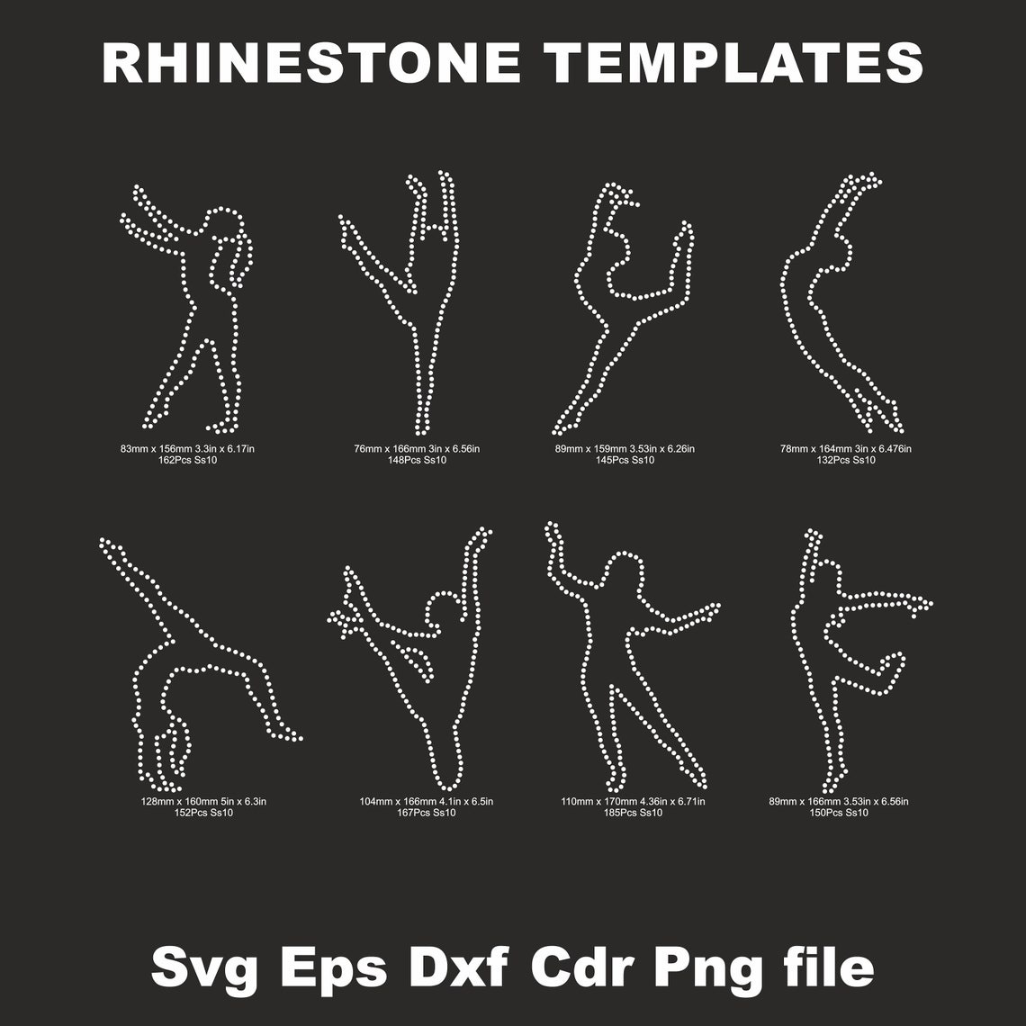 Zumba Rhinestone Template Dance Poses Rhinestone Template SVG Ss10,dancer Svg Template ...