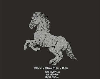 Rhinestone Template Horse Animal SVG, Cut File,ss10  Ss6,Svg,Cdr,Dxf EPS -Silhouette , Cricut Bling Template , Horse iron on transfer Svg
