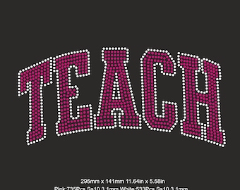 Teach Rhinestone template, Teach rhinestone shirt SS10 Design DOWNLOAD  CUT TEMPLATE File in Svg,Eps,Png cricut  Rhinestone Svg