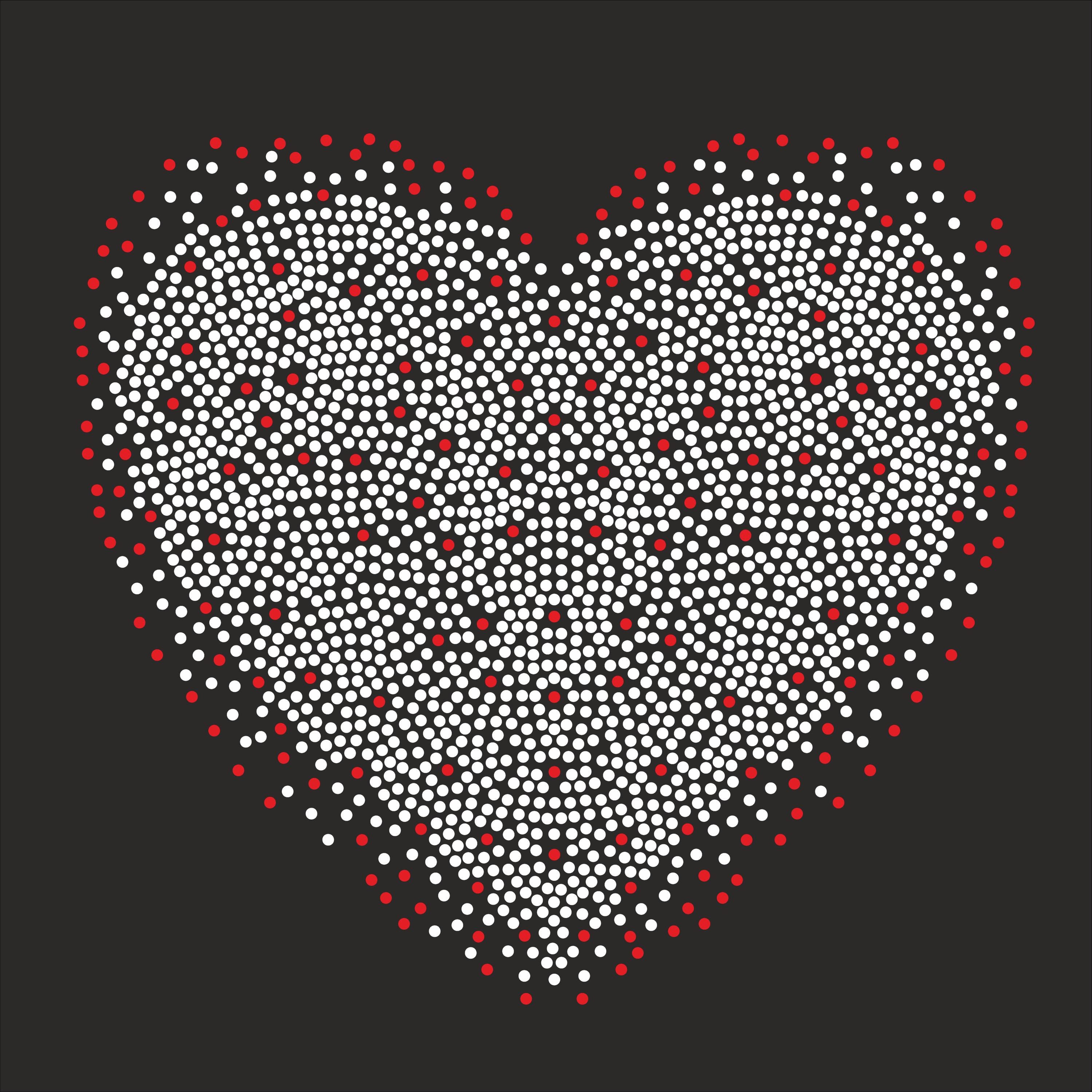 Rhinestone Heart Scattered Template Ss10 Valentine S Day Shirt