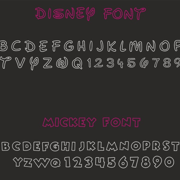 Alphabet Disneyland Font Etsy