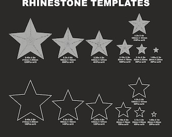Rhinestone Star Bundle ss10 Template,8inc Star Rhinestone, Ss10,Star Svg Bundle, Bundle,Star Cricut rhinestone,Crystal Star SVG Design