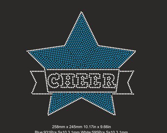 Plantilla de estrella de porristas con diamantes de imitación SVG SS10, dispersión de porristas, camisetas de porristas para mujer con diamantes de imitación SVG, porristas de fútbol, béisbol, diamantes de imitación Cricut