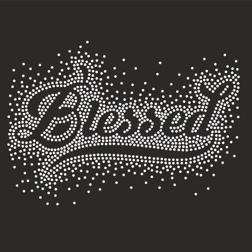 Blessed Rhinestone Template Cutting SVG SS10 Rhinestone Iron on transfer Blessed woman shirts svg ,Bling Template ,Digital Download