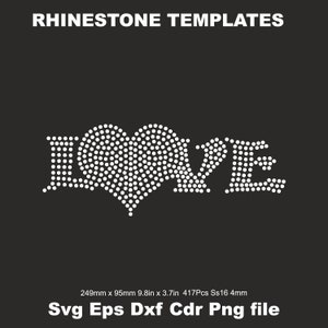 RhineStone Love Heart Tshirt ss16,Valentine s Day Rhinestone fashion Design ss16 Rhinestone CUT TEMPLATE File in Svg,cricut rhinestone svg