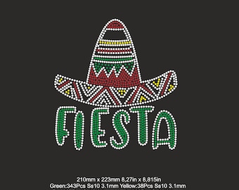 Fiesta Rhinestone Template SVG ss10 Cricut Fiesta , Festivals Rhinestone Mexico iron on transfer Cinco de Mayo SVG, Fiesta Svg Png Cut file