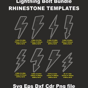 Rhinestone Lightning Bolt Bundle Template,Lightning Rhinestone,Ss10,Lightning Svg Bundle,Lightning crystal Bundle,Lightning Cricut SVG